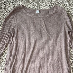 Old Navy Ribbed Long Sleeve Top - Taupe